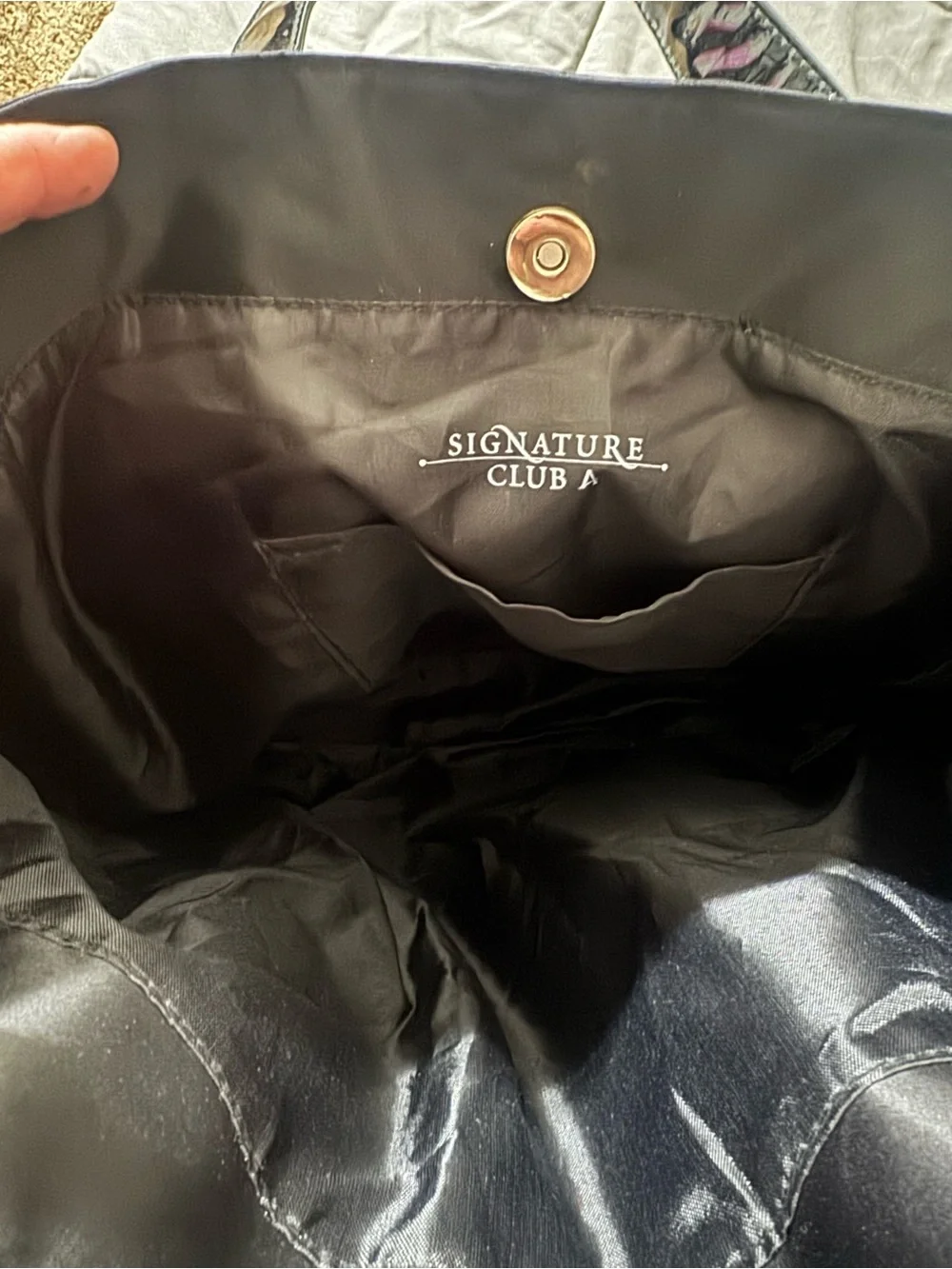 Black Nylon Shoulder Tote and Crossbody Bag Set - Unbranded